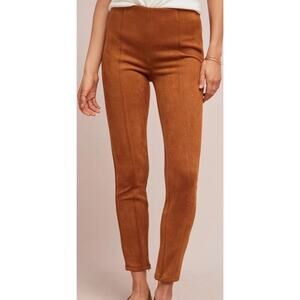 NWOT Anthropologie faux suede legging pants in cedar Brown Size 26 Professional